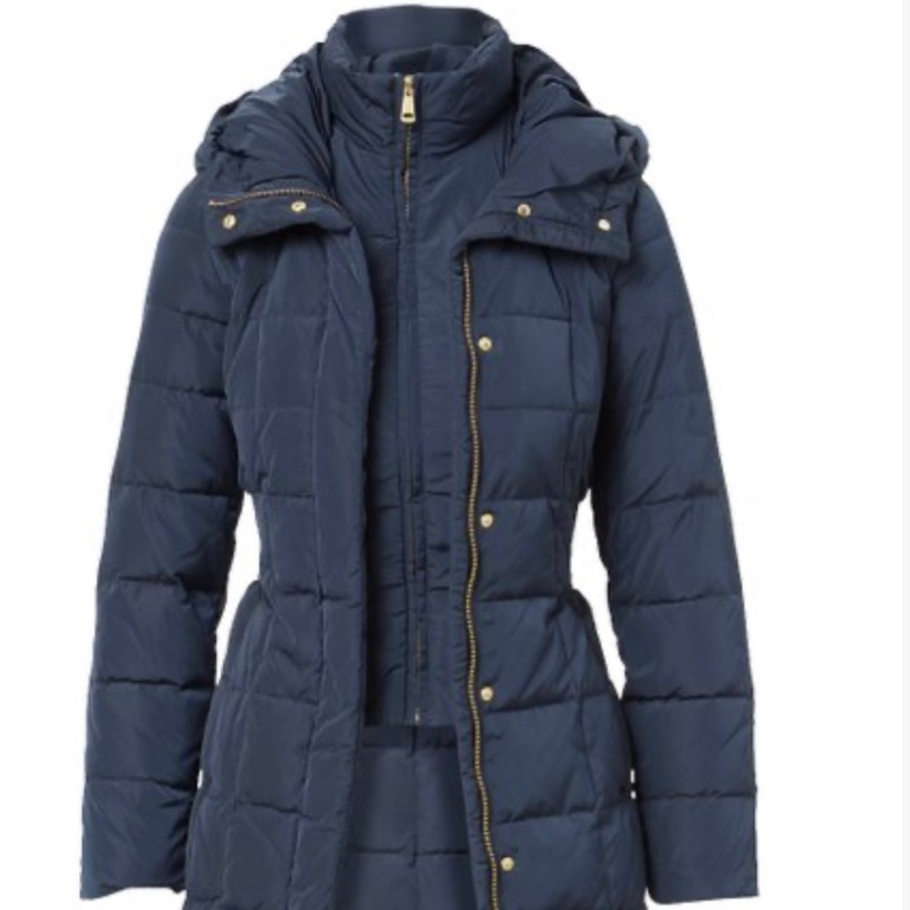 Cole Haan blue puffer coat